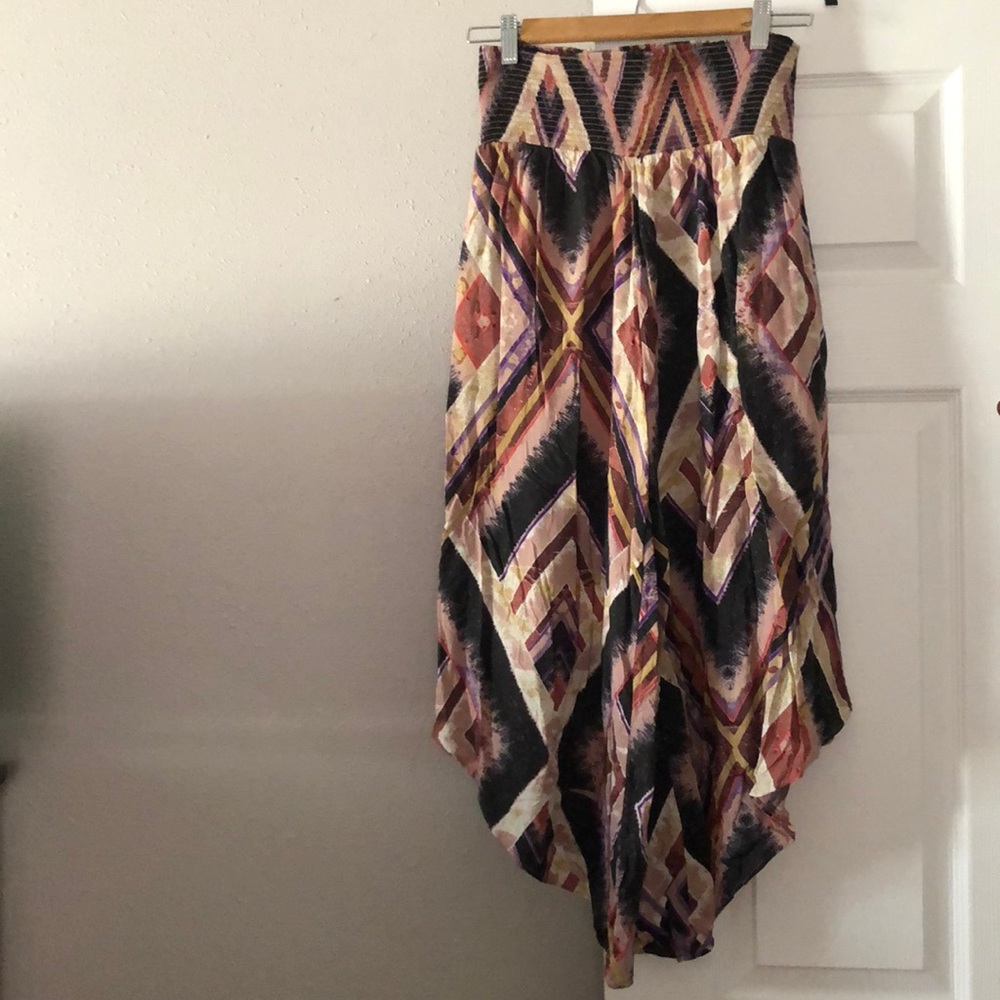 Asymmetrical flowy pants